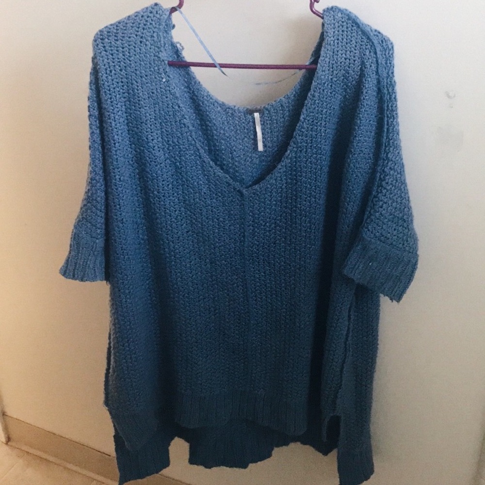 Free people high-low knit sweater